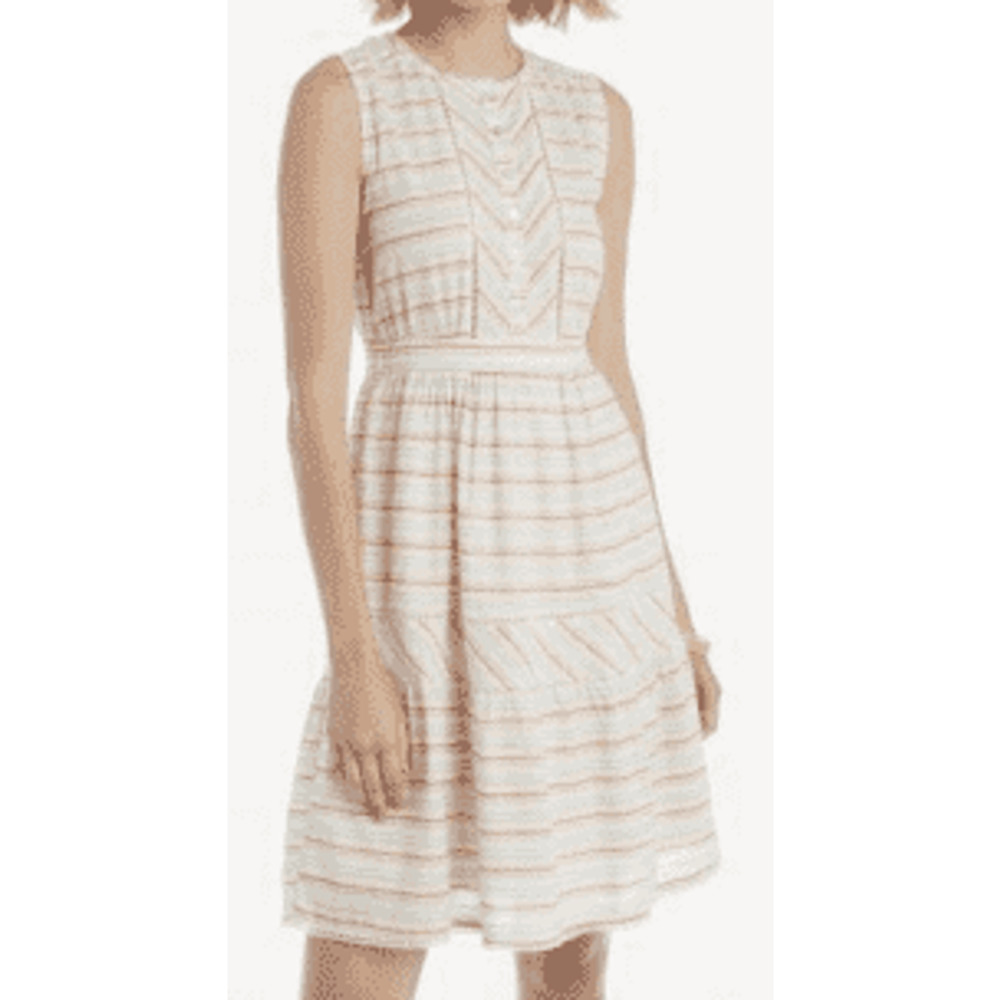 dra Dress XS Stripes fit and flair sleeveless NWT
